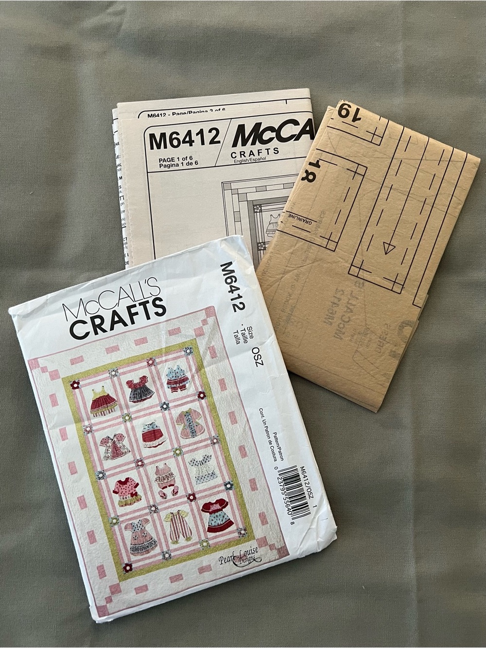 McCall's Crafts M6412 Doll Dress Quilt Sewing Pattern